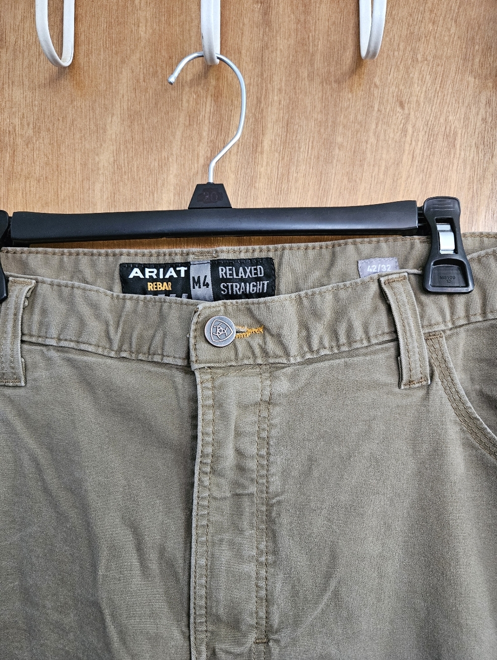 Ariat Rebar Relaxed Fit Straight  Work Pants Men’s 42x32 Khaki Tan - Picture 5 of 10